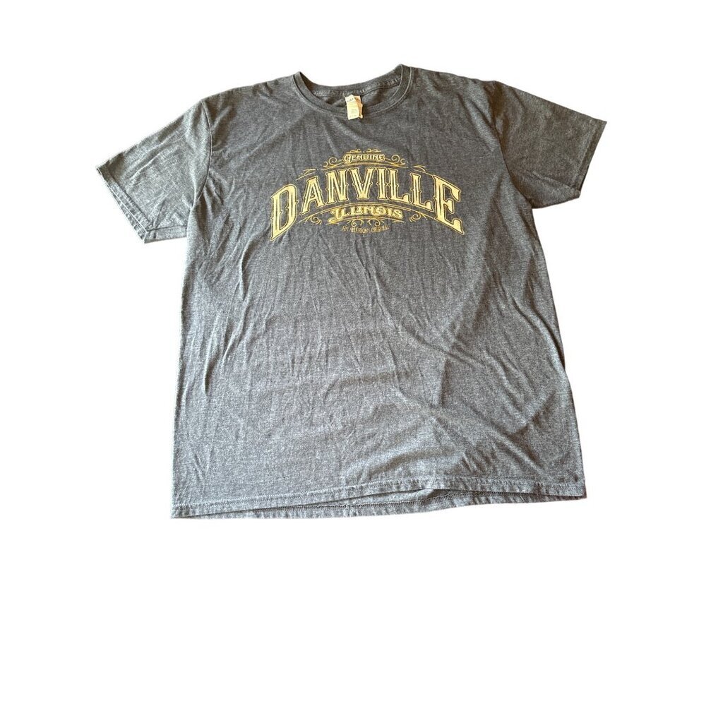 Gildan Softstyle Genuine Danville Illinois Graphic T-Shirt XL Ring Spun Cotton G